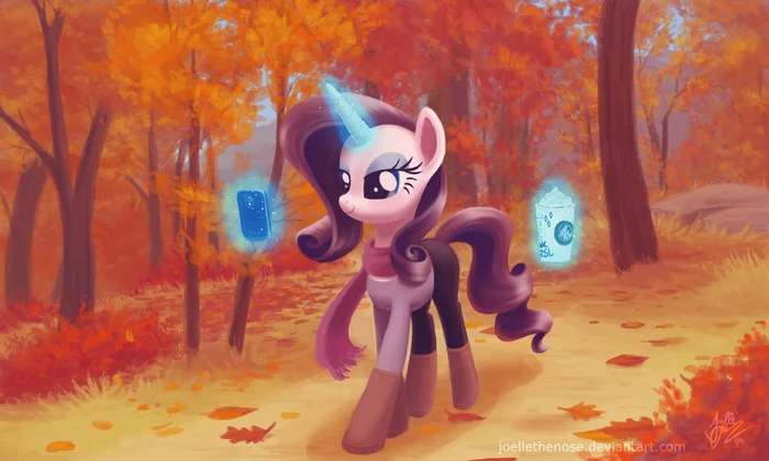 Marshmallow Autumn - Art, My little pony, PonyArt, Rarity, Joellethenose, 