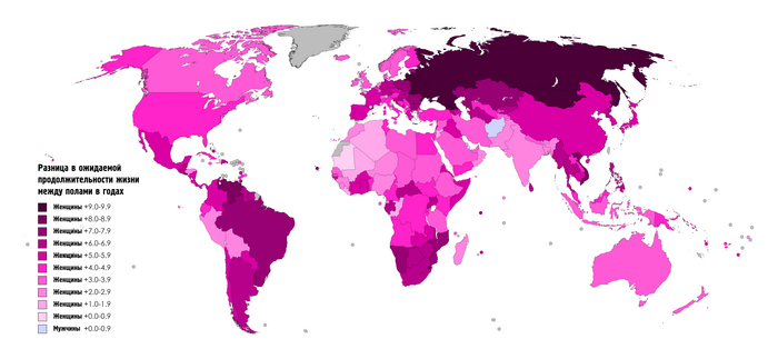 Обозначьте пять стран с наибольшей ожидаемой продолжительности жизни контурная карта
