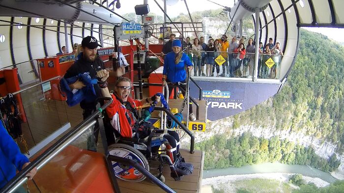 How to overcome fear?... bungee jump in a wheelchair - My, Dream, Disabled person, Igor Skikevich, Bungee Jumping, Skypark, Paratraveler, Bounce, Fear, Motivation, Emotions, Impossible is possible, Sochi, Disabled carriage, Longpost, Extreme, 