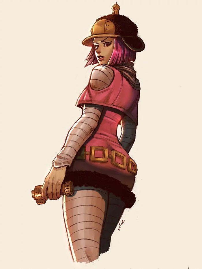 Hot Pants - Арт, Аниме, Anime Art, Jojos Bizarre Adventure, Steel Ball Run, Hot pants, Dujan_28, Длиннопост, 