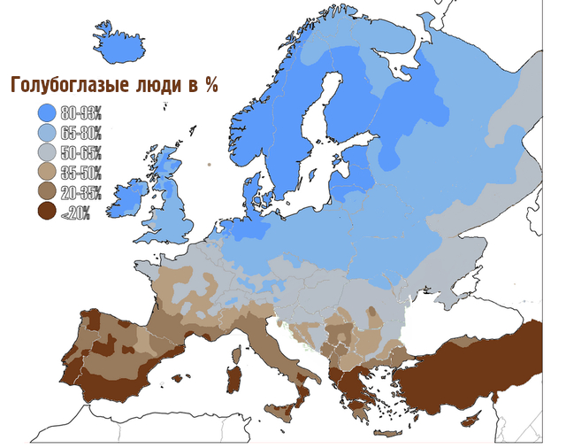 Blue-eyed people in Europe - Cards, Europe, Statistics, 