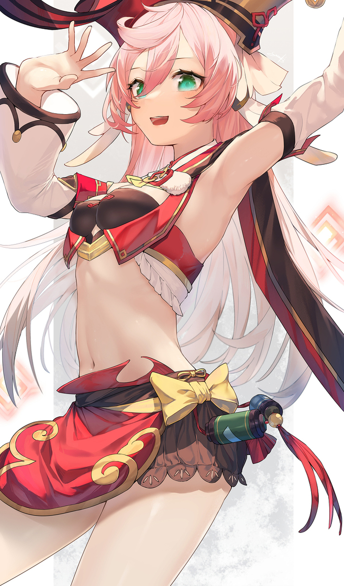 Yanfei Anime Art, Genshin Impact, Yanfei