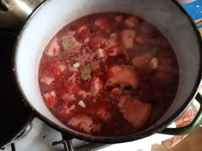 Just borscht - My, Cooking, Borsch, Food, , Sky, Peace, beauty of nature, Natural phenomena
