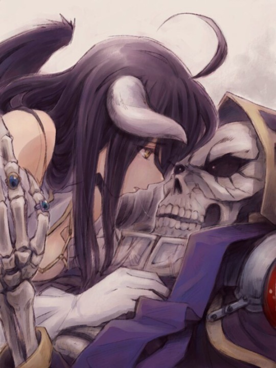   , Anime Art, Overlord, Ainz Ooal Gown, Albedo (Overlord), , , , 