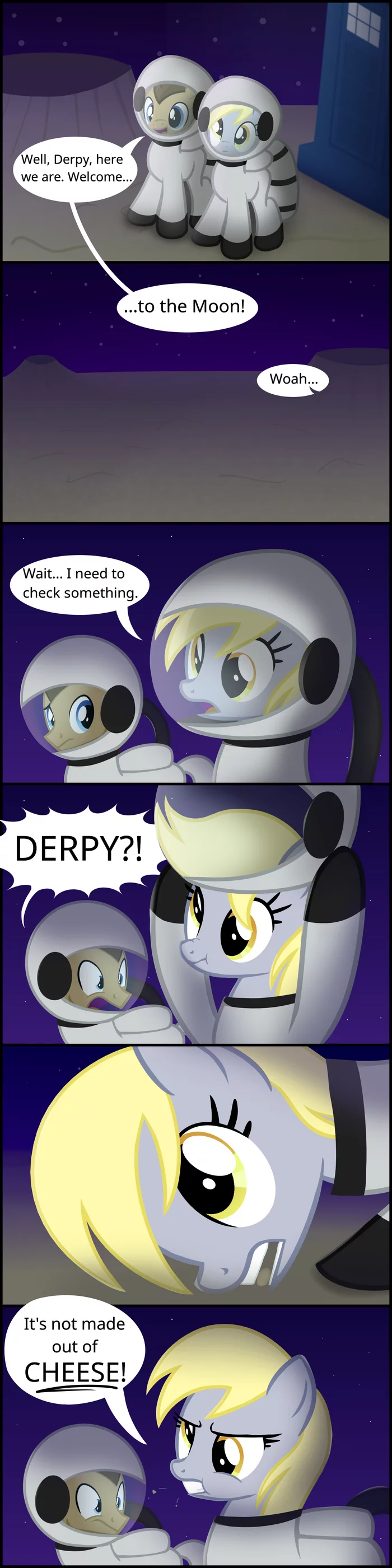 Durpy on the Moon - My little pony, Derpy hooves, Doctor Whooves, Longpost, 