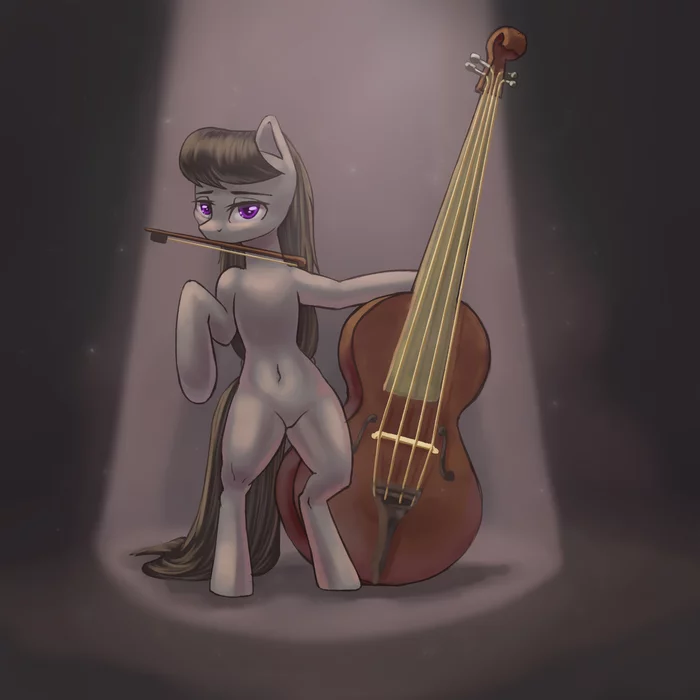 Octavia Malodie - My, My little pony, Digital drawing, Octavia melody, Cello, Dust, PonyArt, Sketch, 