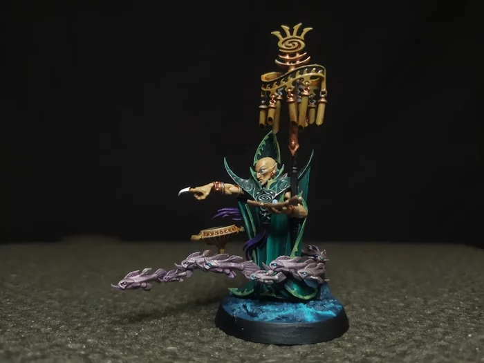 Yes, the king is an important figure in Briomdar, but without me he is nothing - My, Warhammer: age of sigmar, Idoneth Deepkin, Longpost, Miniature, 