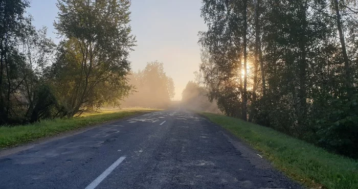 Morning - My, Nature, Mobile photography, Fog, Republic of Belarus, Morning, 