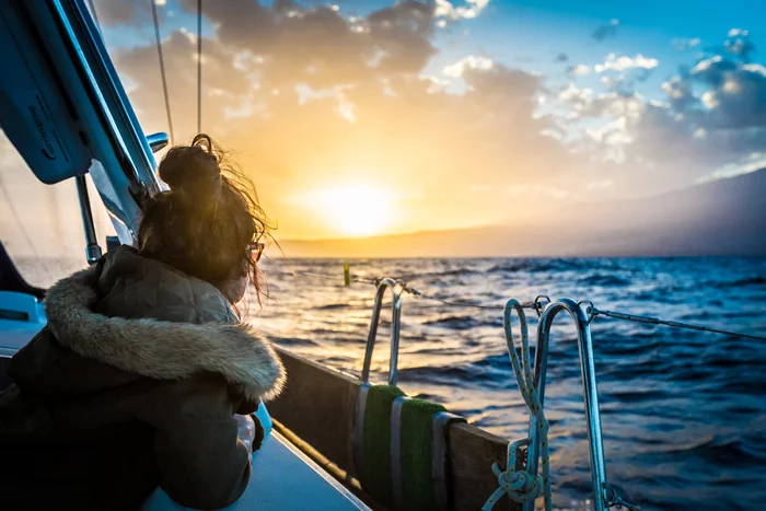 The Girl and the Ocean - My, The photo, Ocean, Yachting, Canon, Atlantic, 