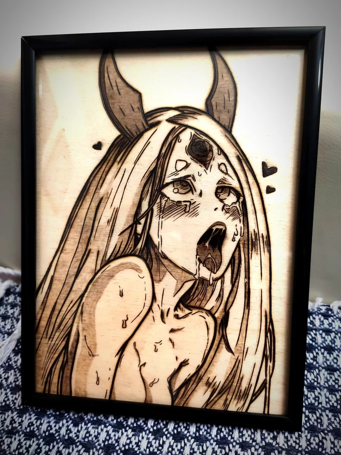 Woodburning - My, Friday tag is mine, Pyrography, Longpost, , Anime