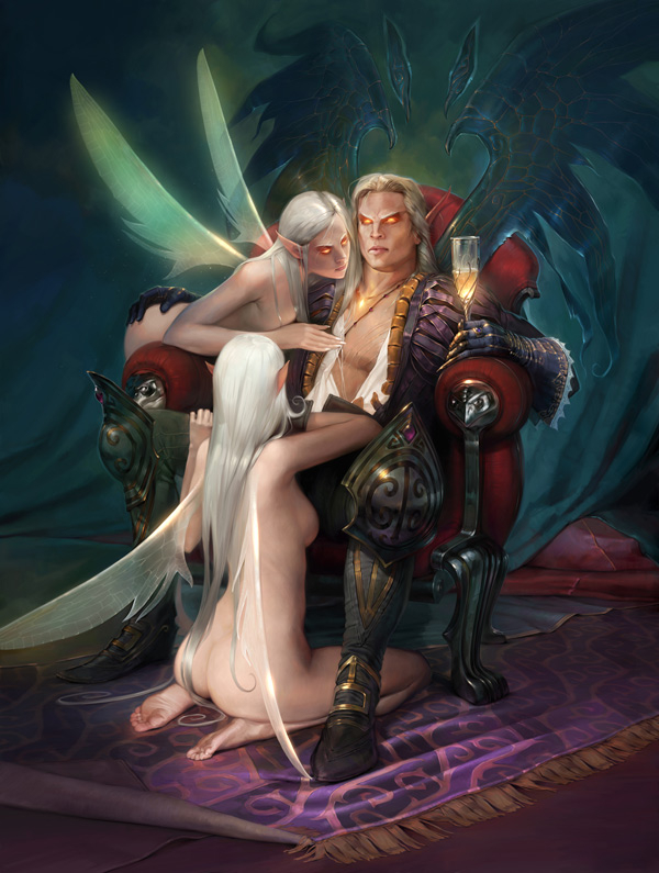 Elf, tailors [Allods Online] - NSFW, Games, Art, Allods Online, Elves, MMORPG, Longpost, 