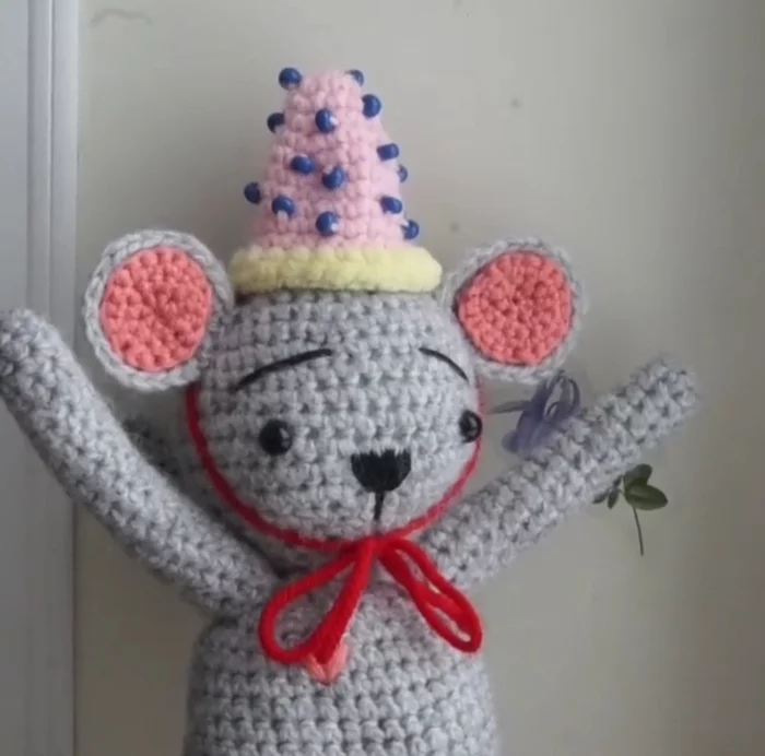 Holiday mouse - My, No rating, Knitting, Amigurumi, Handmade, Story, Toys, Crochet, 