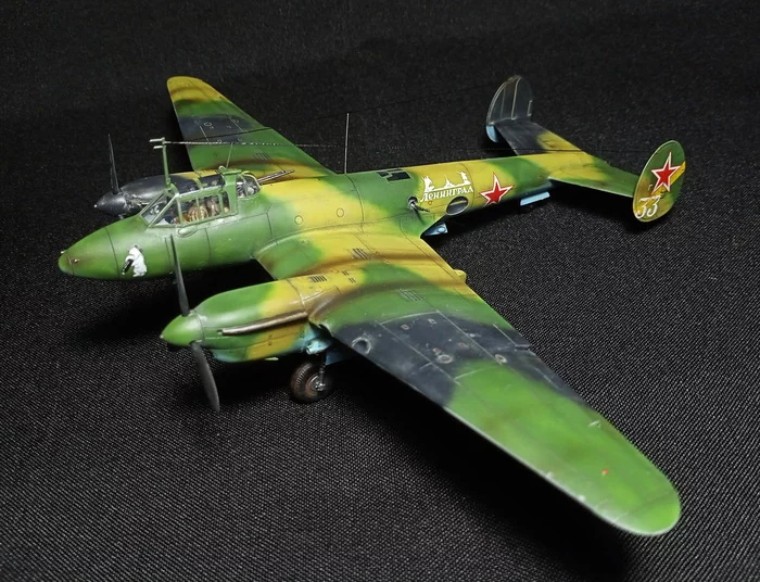 Sometimes a dive bomber. Petlyakov Pe-2 - Airplane, The Second World War, Scale model, Collection, Collecting, Bomber, the USSR, Air force, The Great Patriotic War, Video, Longpost, , Story, Aviation, Needlework without process, With your own hands, Miniature, Hobby, Aircraft modeling, Prefabricated model, Stand modeling, Modeling, My