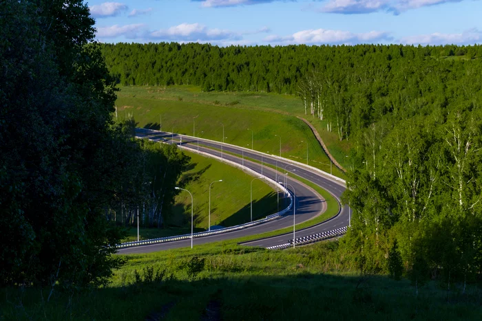 Here's a left turn - My, Road, Highway, The photo, Nature, The nature of Russia, Summer, Canon, Forest, 2021, Bike ride, 