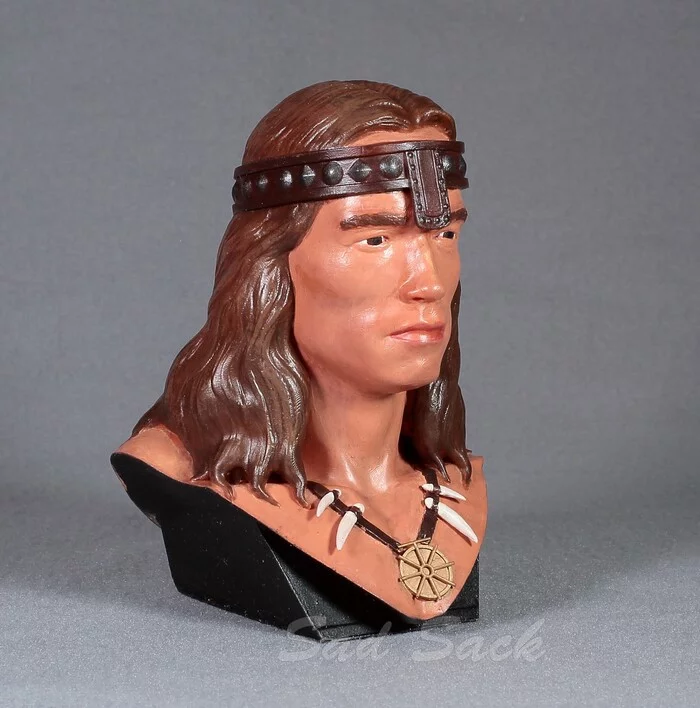 Conan the Barbarian - My, Painting miniatures, Miniature, Modeling, 3D, 3D печать, 3D modeling, Needlework without process, Figurines, Collecting, Stand modeling, Scale model, 3D printer, Conan the barbarian, Arnold Schwarzenegger, Movies, Боевики, Fantasy, Longpost, , Conan the Barbarian