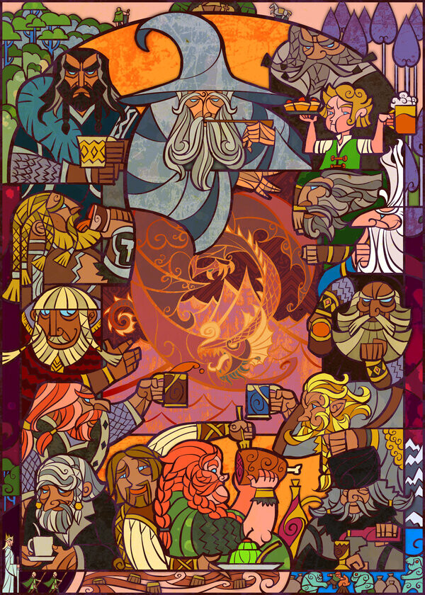 Such a different Hobbit: how the artists portrayed the characters and events from Tolkien's book.  Part 2. Gandalf - Tolkien, The hobbit, Illustrations, Longpost, 