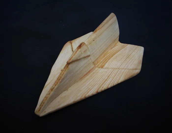 Paper airplane made of wood - My, Wood carving, Sculpture, Wood sculpture, Airplane, Woodworking, Needlework without process, Wood products, Handmade, Longpost, Carved sculpture, , Stone carving