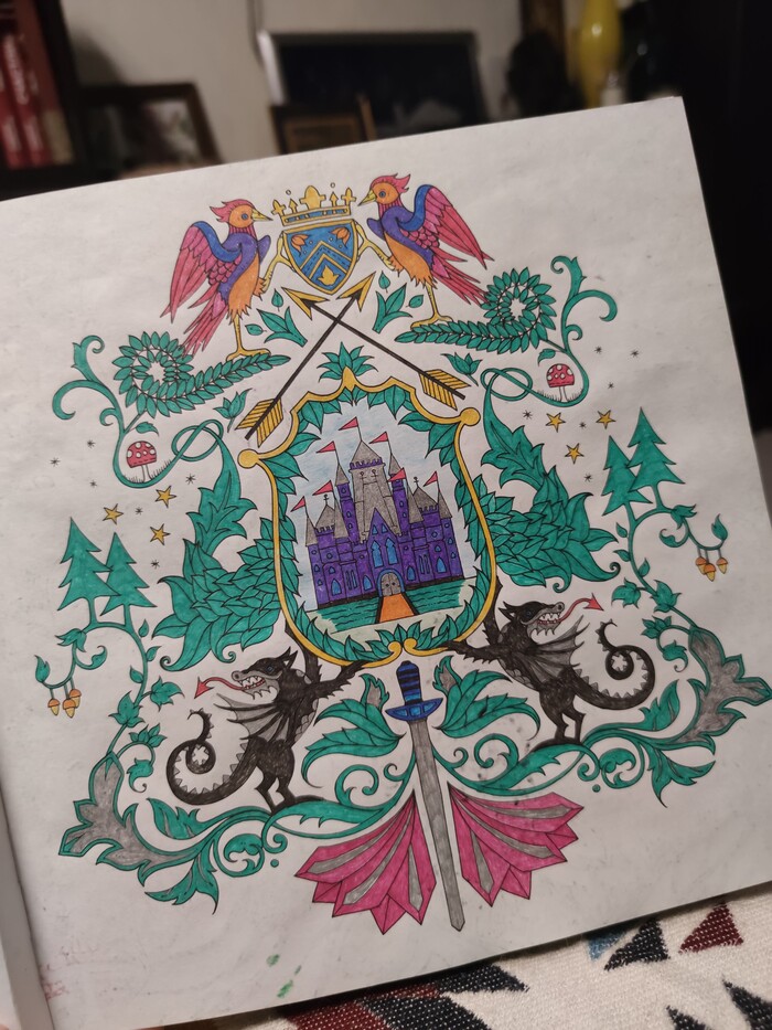 Раскраска Зачарованный лес Хобби, Раскраска-антистресс, Раскраска, Хвастовство, Цветные карандаши, Зачарованный лес, Длиннопост, Рукоделие без процесса