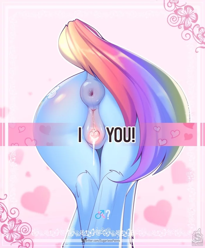 Радужное признание - NSFW, My Little Pony, PonyArt, MLP Explicit, MLP anatomically correct, Rainbow Dash, Sugarlesspaints