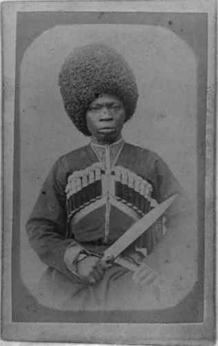 A mystery for connoisseurs of history - The photo, Dzhigit, Africans, Old photo, Warrior, Repeat, Black and white photo