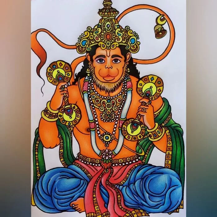 Hanuman (another version) - Hinduism, Hanuman, Art