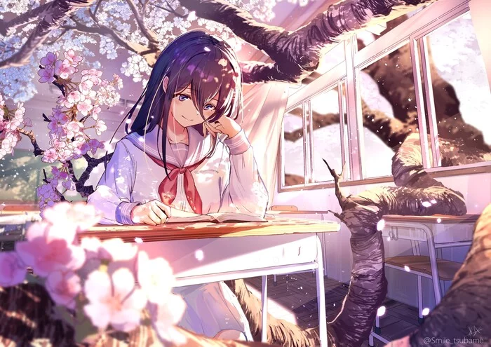 Anime Art - Anime art, Anime original, Anime, Sakura