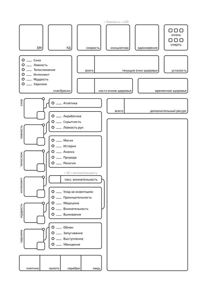 Обновление журнала персонажа - Моё, Dungeons & Dragons, Dnd 5, Длиннопост, Лист персонажа, Настольные ролевые игры