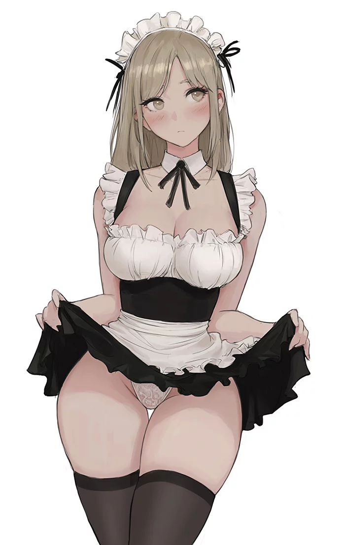 Maid - NSFW, Nukerdraws, Anime Art, Аниме, Anime Original, Горничная