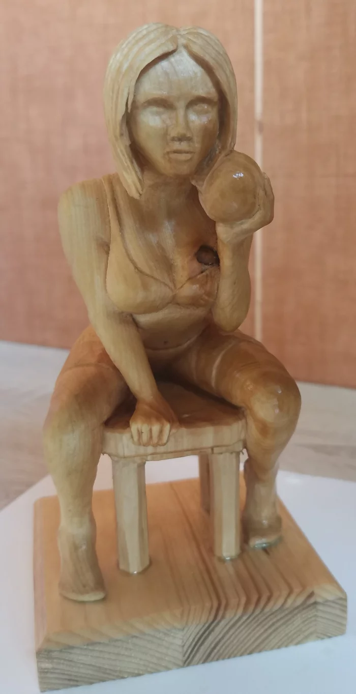 Please rate... - My, Creation, Figurines, Wood carving, Longpost