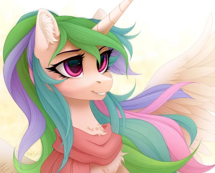 Her Princess Selka - My little pony, Princess celestia, PonyArt, Art, Vird-Gi