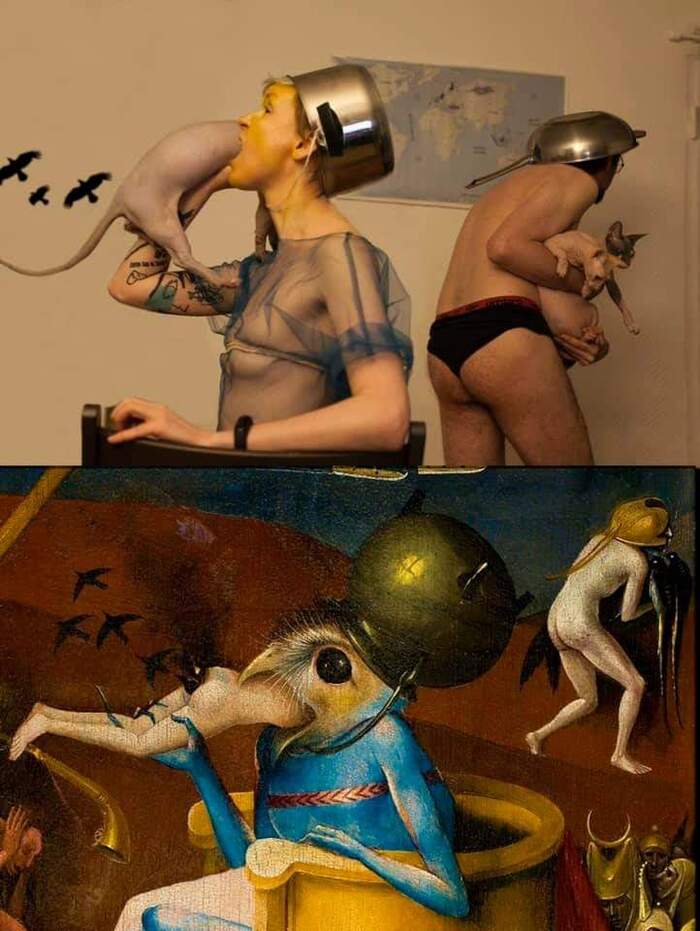 Bosch - NSFW, Hieronymus Bosch, Oil painting, Lowcost cosplay, Insulation