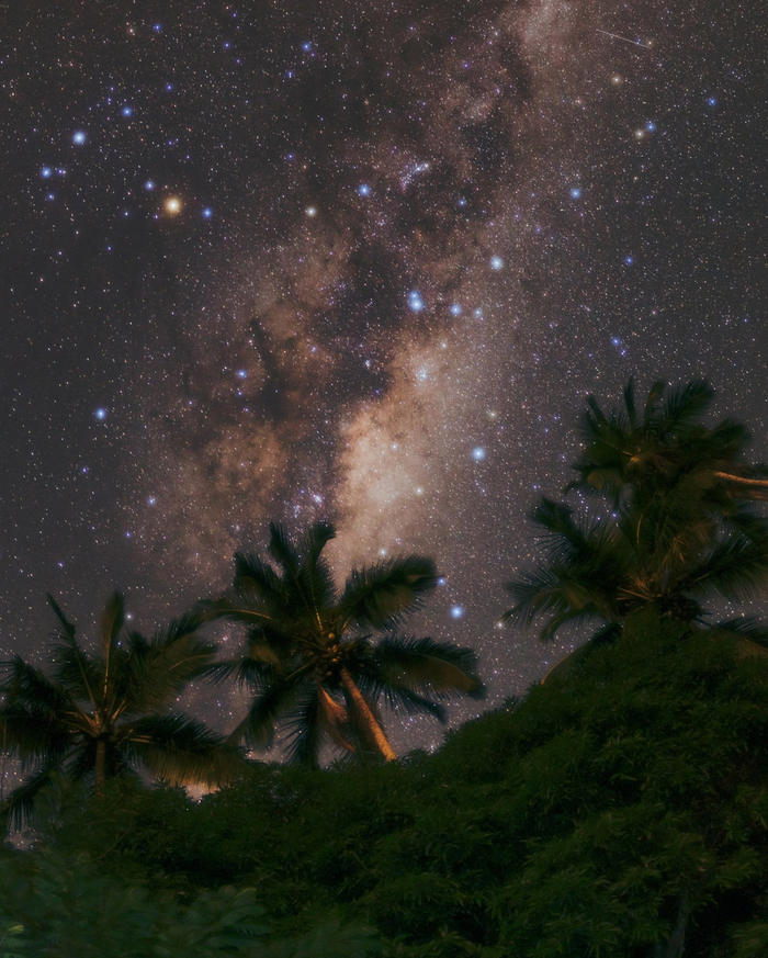 Млечный путь над тропическим лесом в Бразилии