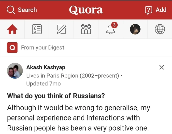 Answer to What do you think of Russians? I found an interesting topic on an English-language resource. For those who are interested, please read - Russians, Russia, Politics, People, Europe, The americans, European Union