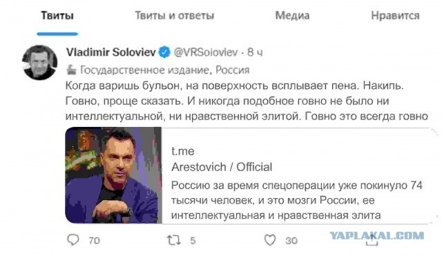 Solovyov put Arestovich in his place - My, Sanctions, Politics