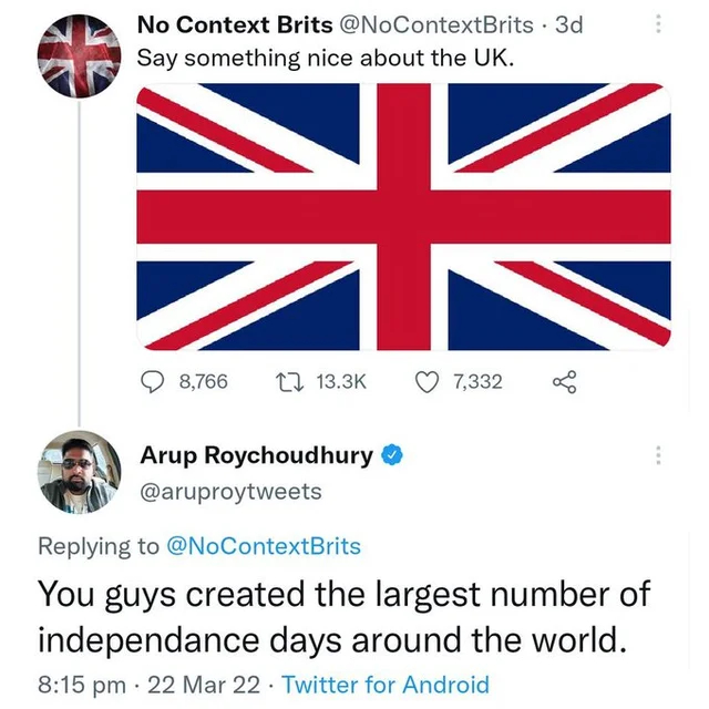 Something good - Twitter, Screenshot, Great Britain, Holidays, Independence Day