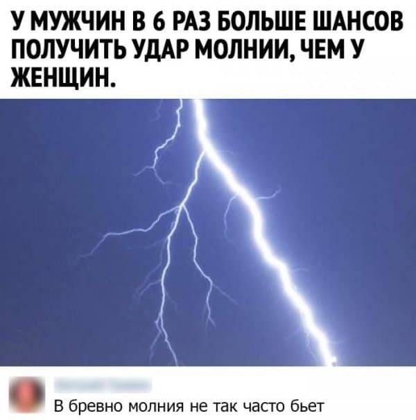 We're not so lucky at all. - Lightning, Men, Women, Log, Picture with text, Repeat