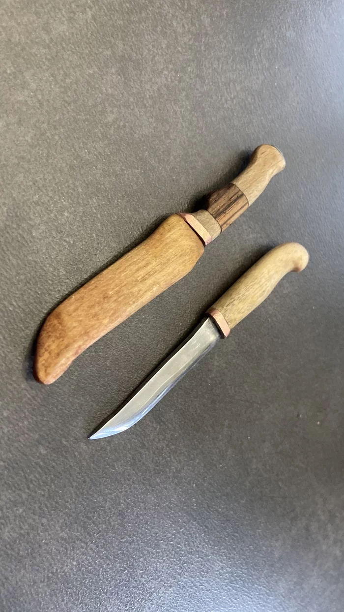 Miniature knives - My, Knife, Homemade, Wood carving, Handmade, Presents, Sheath, Miniature, Mini, Woodworking, Needlework with process, Needlework, Souvenirs, Longpost