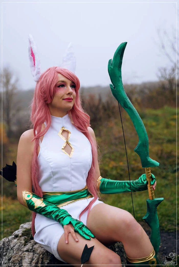 Lika, Keeper of the Glades - Cosplay, Girls, AFK Arena, Archers, Animal ears, Mobile games, The photo, From the network, Longpost