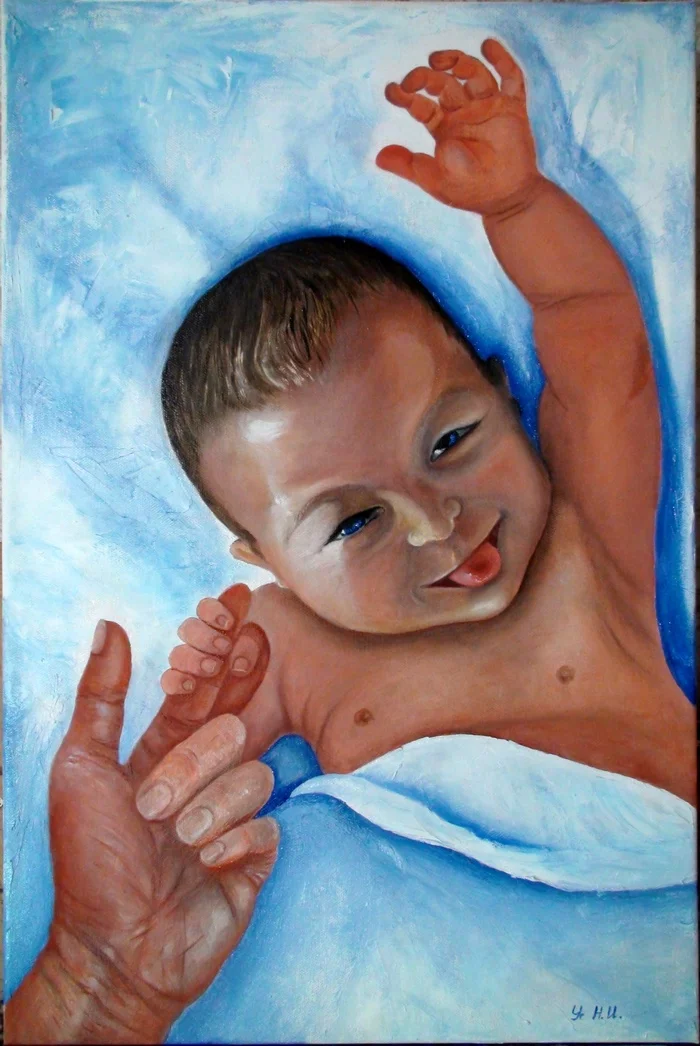 Pictures of my wife. Child - My, Painting, Painting, Oil painting, Artist, Children