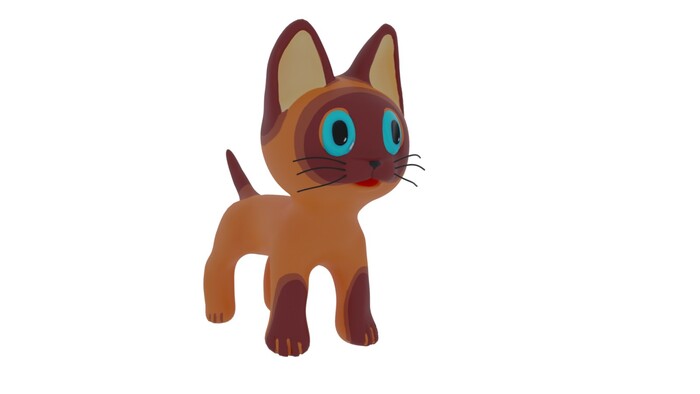 How A Kitten Named Gav was created - Blender, 3D modeling, 3D graphics, Character Creation, Text
