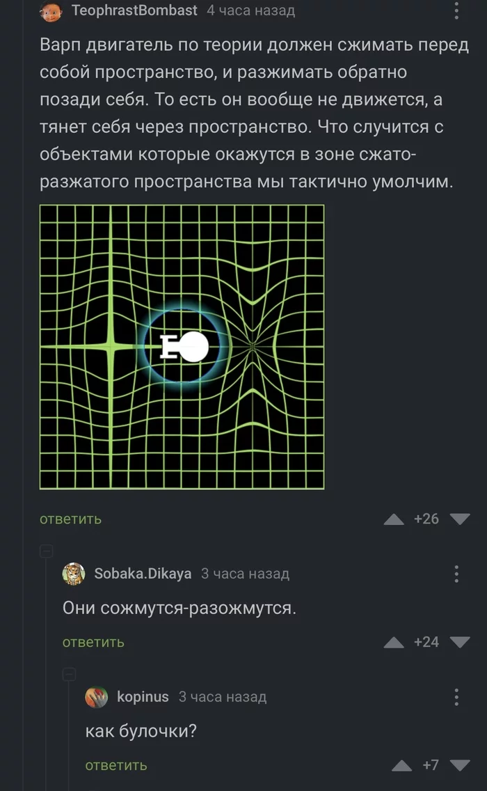 Варп драйв эктив - Комментарии, Космос, Длиннопост, Комментарии на Пикабу, Скриншот, Кот, Мемы