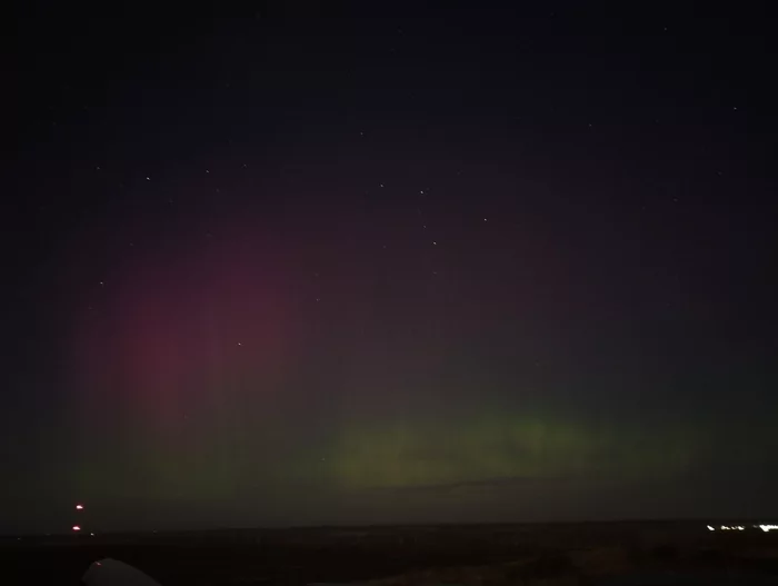 Aurora. Krasnoyarsk - My, Polar Lights, Krasnoyarsk, The photo, Magnetic storm, Longpost