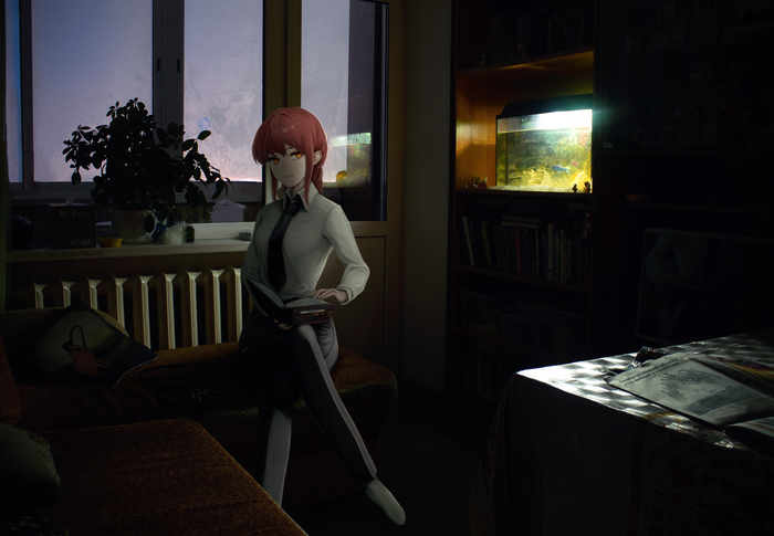 Makima_MS Anime Art, , Anime Madskillz, 2D among us, Makima, Chainsaw Man, Cotta