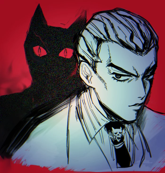 Well, where are the pens, well, where are your pens... - Anime, Anime art, Jojos bizarre adventure, Yoshikage Kira, Killer Queen, Longpost