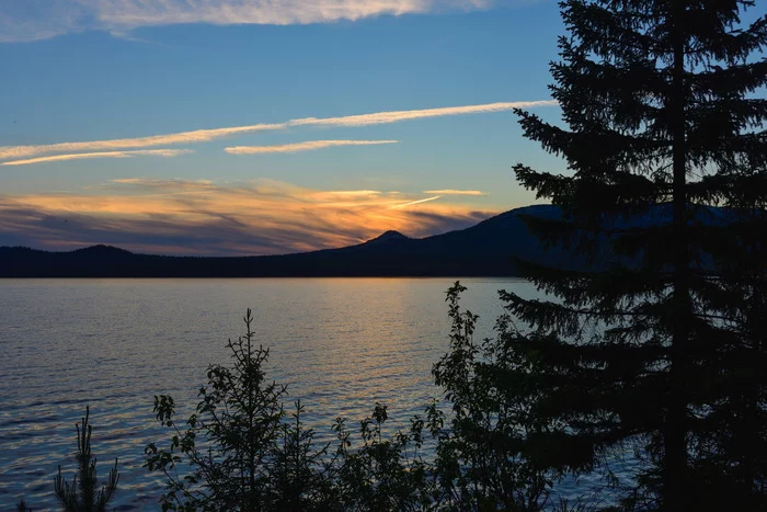 O. Zyuratkul - My, Nature, The mountains, Landscape, Nikon d3400, Ch60, Lake, beauty of nature, The nature of Russia, Ural, Sunset, National park