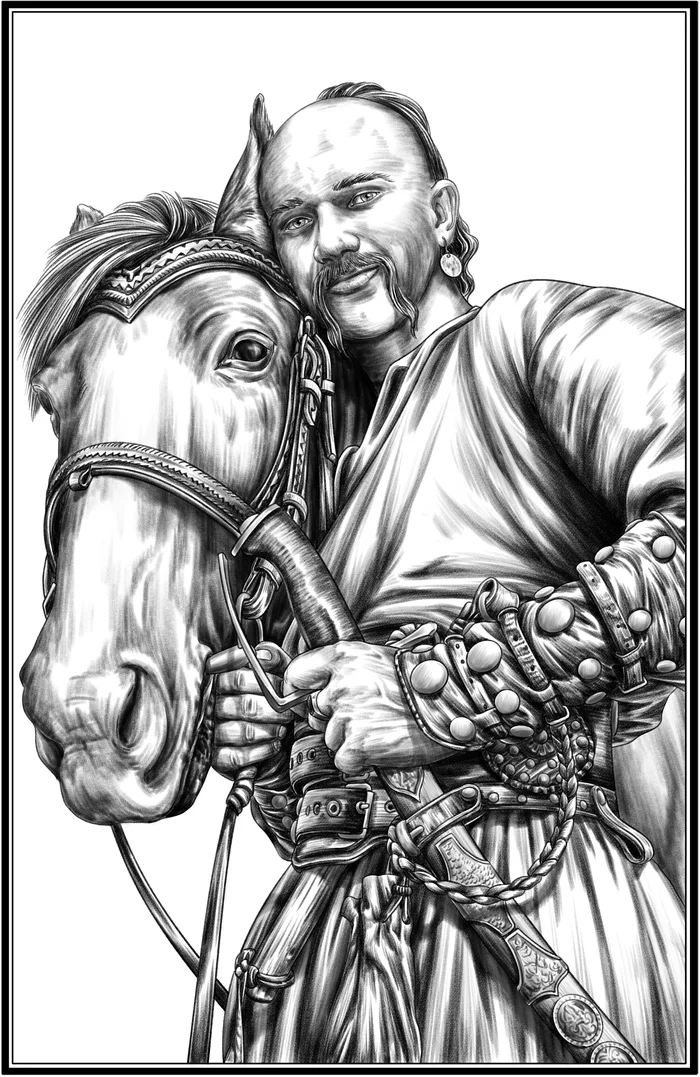 Cossack - My, Art, Cossacks, Horses, Warrior, Graphics