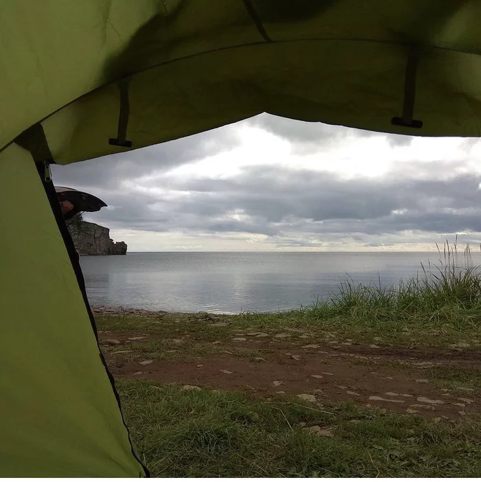 Panzeeer's response in Reply to the 'Truly Good Morning' post - My, Mobile photography, Sea, Tent, Landscape, dawn, Sakhalin, Reply to post, A wave of posts