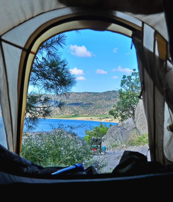 Really good morning! Crimea, Golitsyn Trail - My, Tent, Black Sea, Crimea, Summer, The photo, A wave of posts