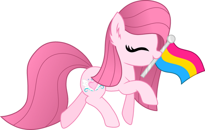 ОС-ка с флагом My Little Pony, Original Character, Арт, Пансексуальность
