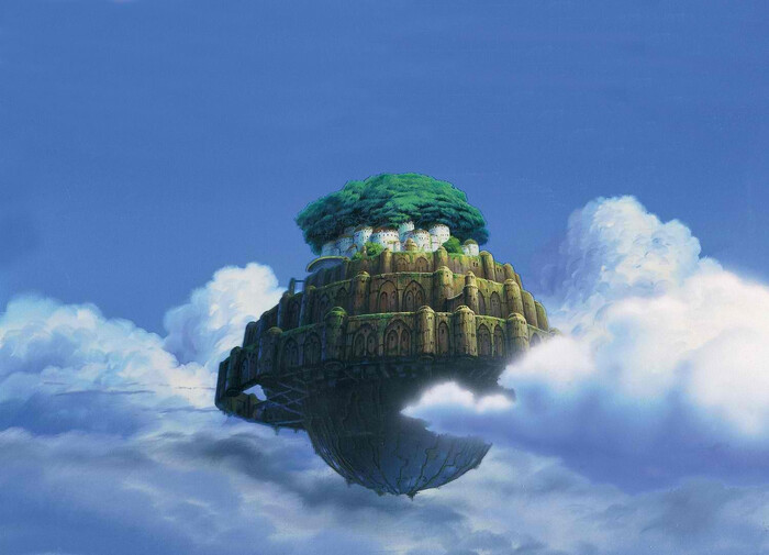 Фоны из "Небесный замок Лапута" Аниме, Anime Art, Studio Ghibli, Небесный замок Лапута, Длиннопост, Kazuo Oga